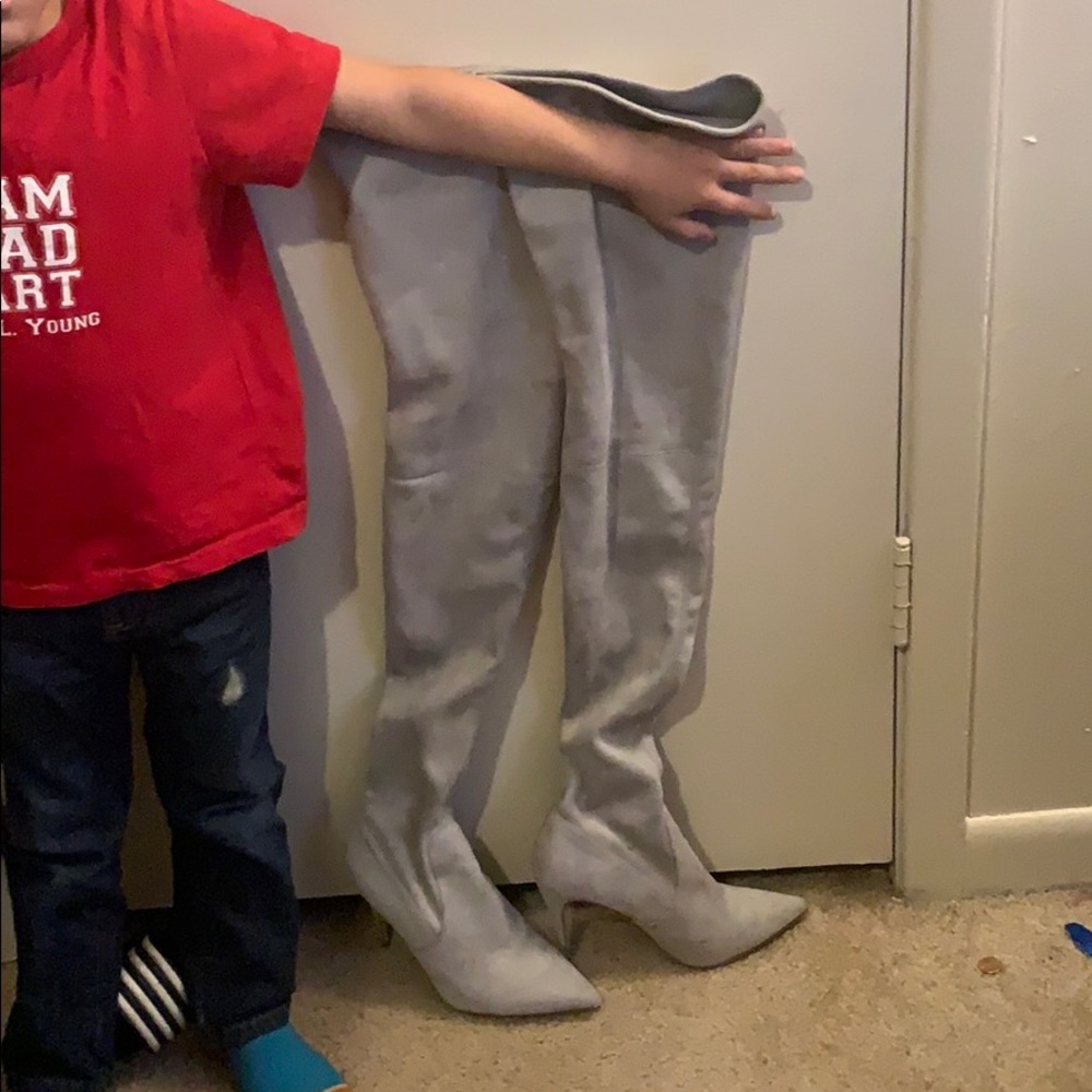 Grey Steve Madden Thigh boots